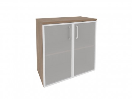 Офисная мебель для персонала ONIX O.ST-3.2R Шкаф низкий широкий (2 низких фасада стекло в раме)