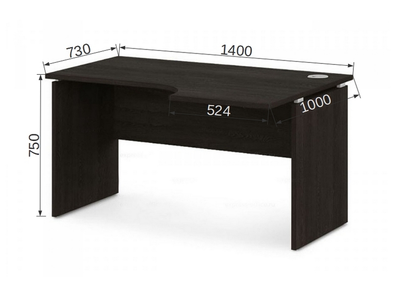 Мебель для персонала VASANTA Угловой стол (правый) V-44