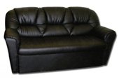 Диван для офиса Бизон Бизон диван 3-х местный иск. кожа PV 1 (черный)